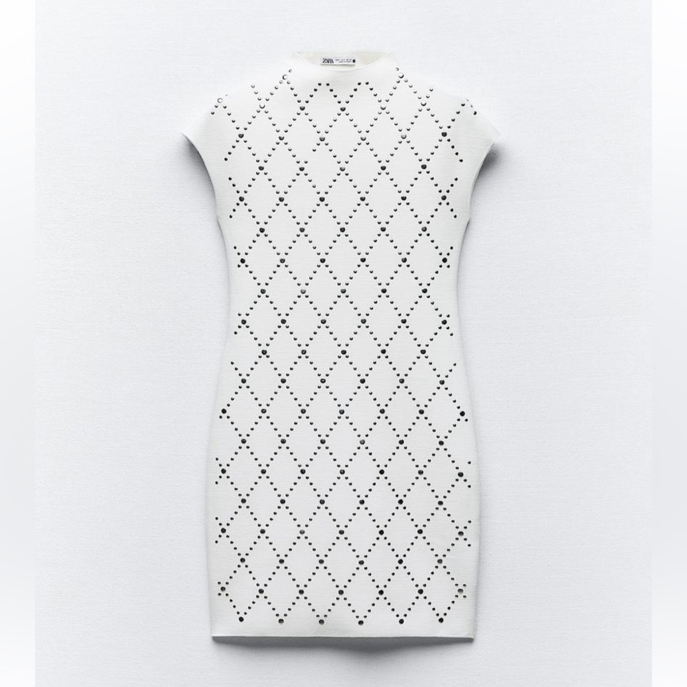 Zara Studded Stretch Knit Dress